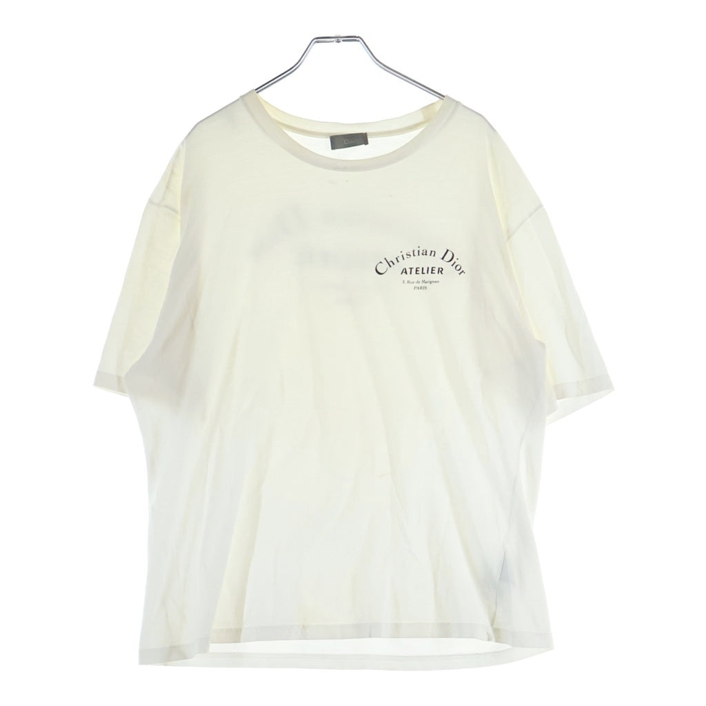 Christian Dior(クリスチャンディオール) アトリエロゴ 両面プリント Tシャツ カットソー ホワイト 863J621I2712