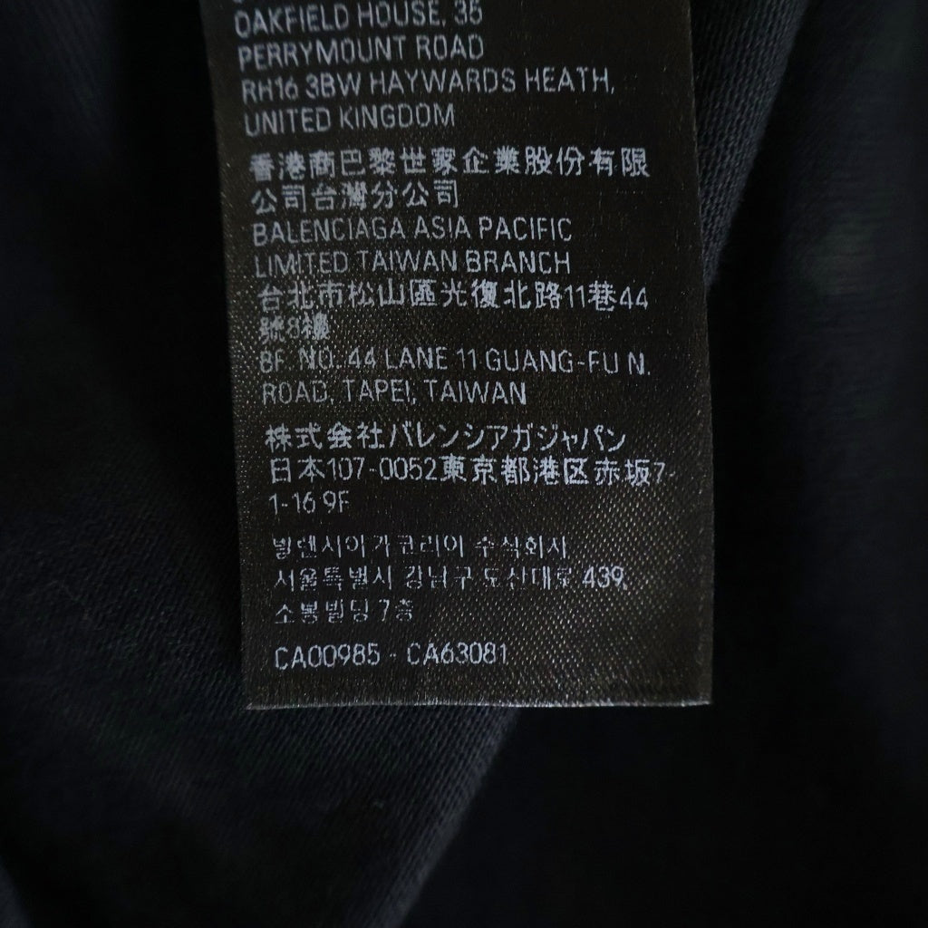 BALENCIAGA(バレンシアガ) 23SS BBロゴオーバーサイズTシャツ カットソー ブラック 739028 T0VN8