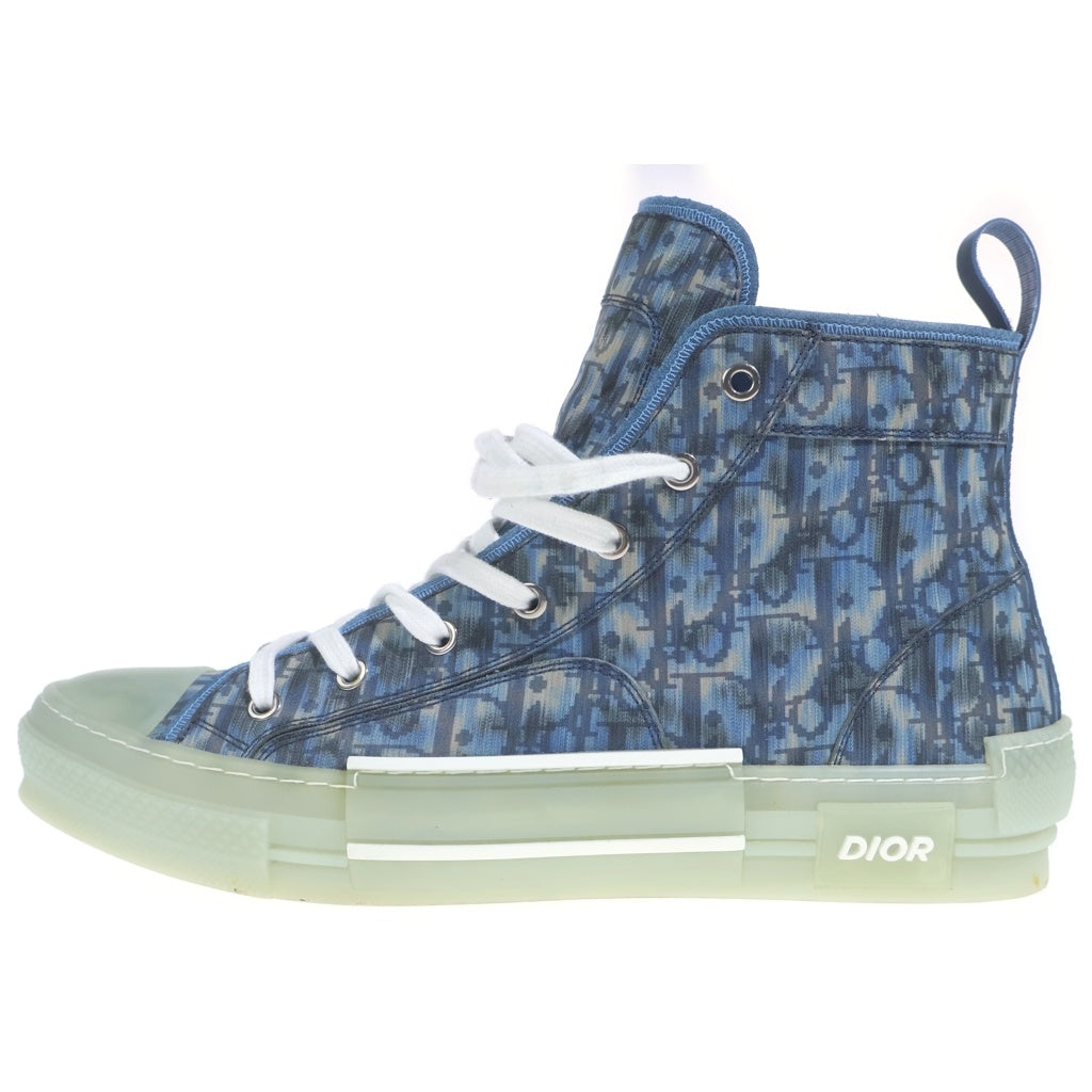 DIOR(ディオール) B23 オブリーク ナイロン ハイカットスニーカー ブルー 44 3SH118ZPM56144