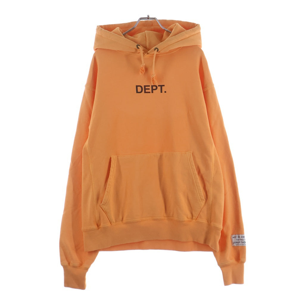 GALLERY DEPT.(ギャラリーデプト) LOGO HOODIE フロントロゴプリント プルオーバースウェットパーカー オレンジ