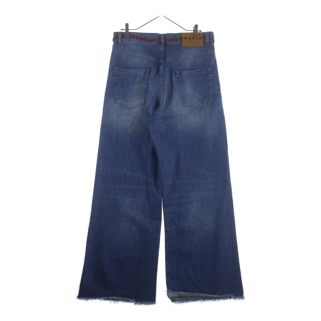 MARNI(マルニ) カットオフ ワイドフレアデニムパンツ インディゴ PUJU0019S0 USCW24