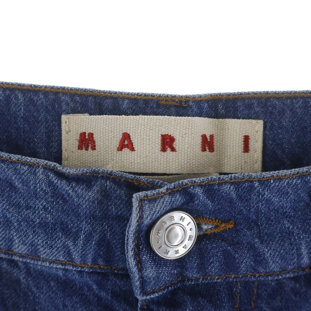 MARNI(マルニ) カットオフ ワイドフレアデニムパンツ インディゴ PUJU0019S0 USCW24