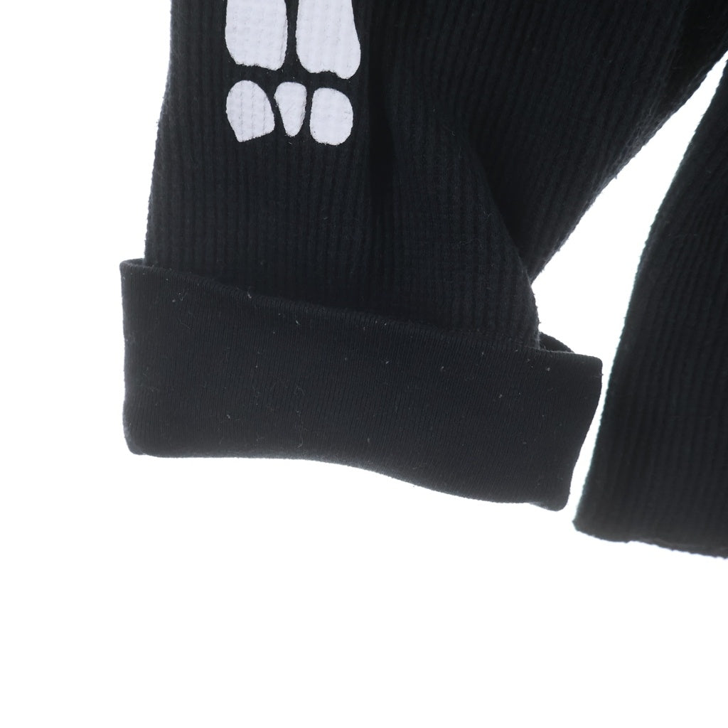SUPREME(シュプリーム) ×Hanes Bones Thermal Crew ヘインズ ボーンズプリント サーマルシャツ ブラック/ホワイト