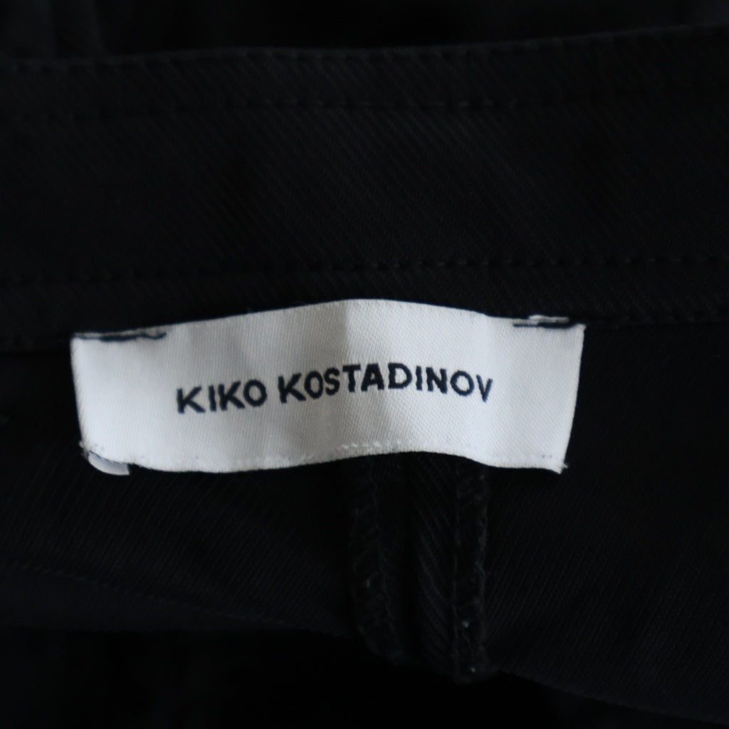 KIKO KOSTADINOV(キココスタディノフ) サテン ハーフカーゴパンツ ブラック