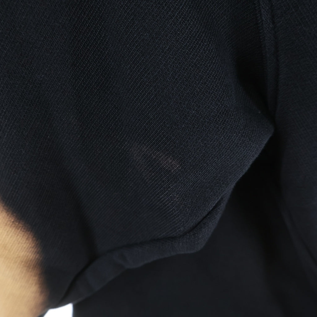 BALENCIAGA(バレンシアガ) 17AW ブリーチ加工 HOMME刺繍 オーバーサイズスウェットトレーナー ブラック/ベージュ486095 TWK44