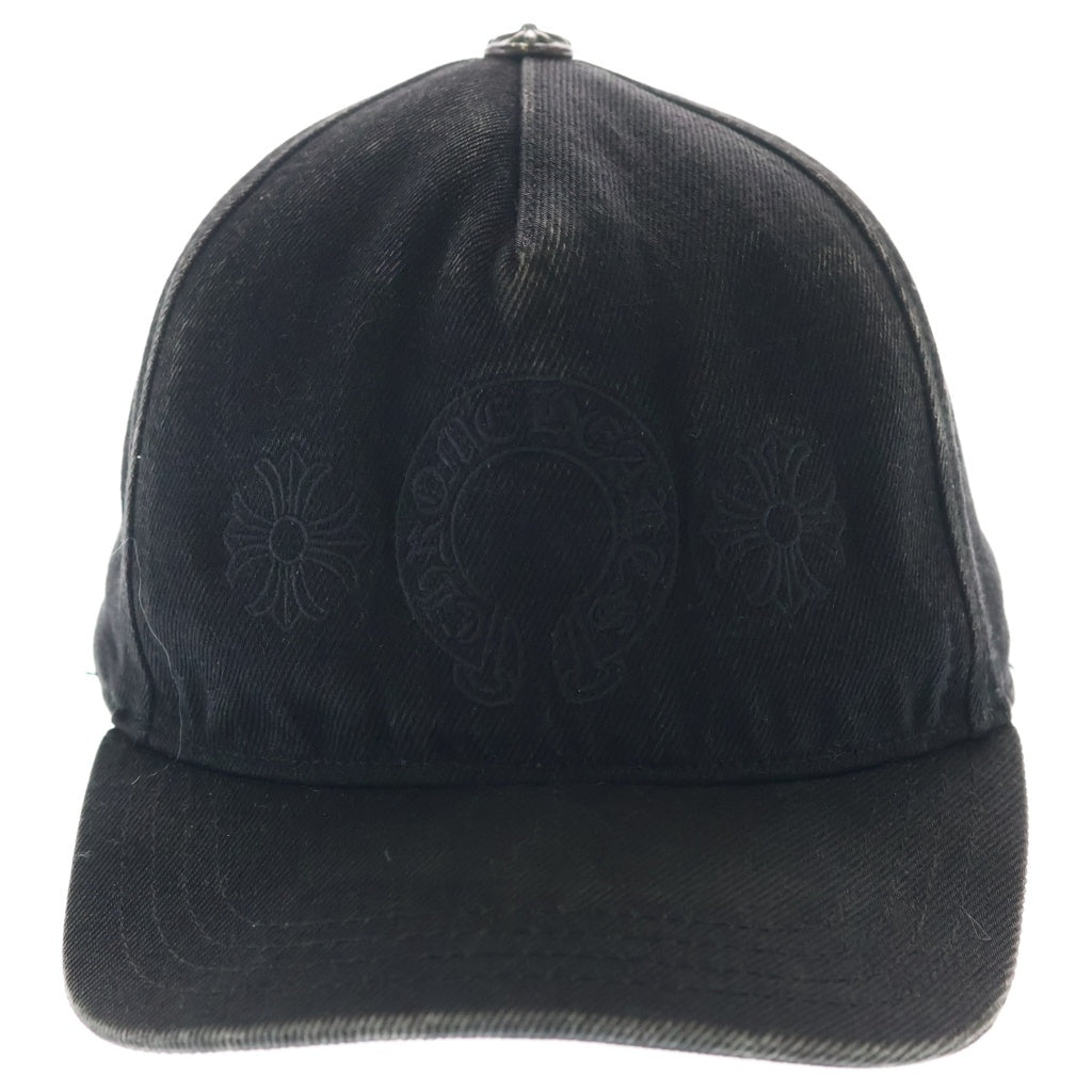 CHROME HEARTS(クロムハーツ) TRACKER CAP ホースシュー刺繍 クロスボール付き トラッカーキャップ ブラック