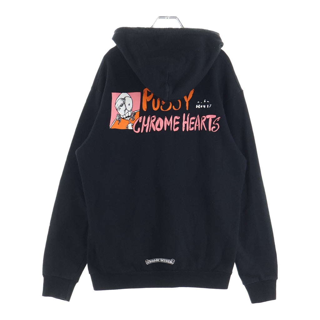 CHROME HEARTS(クロムハーツ) ×MATTYBOY PUSSY SWTSHRT ×マッティボーイ プッシー ホースシューフーディ プルオーバースウェットパーカー ブラック