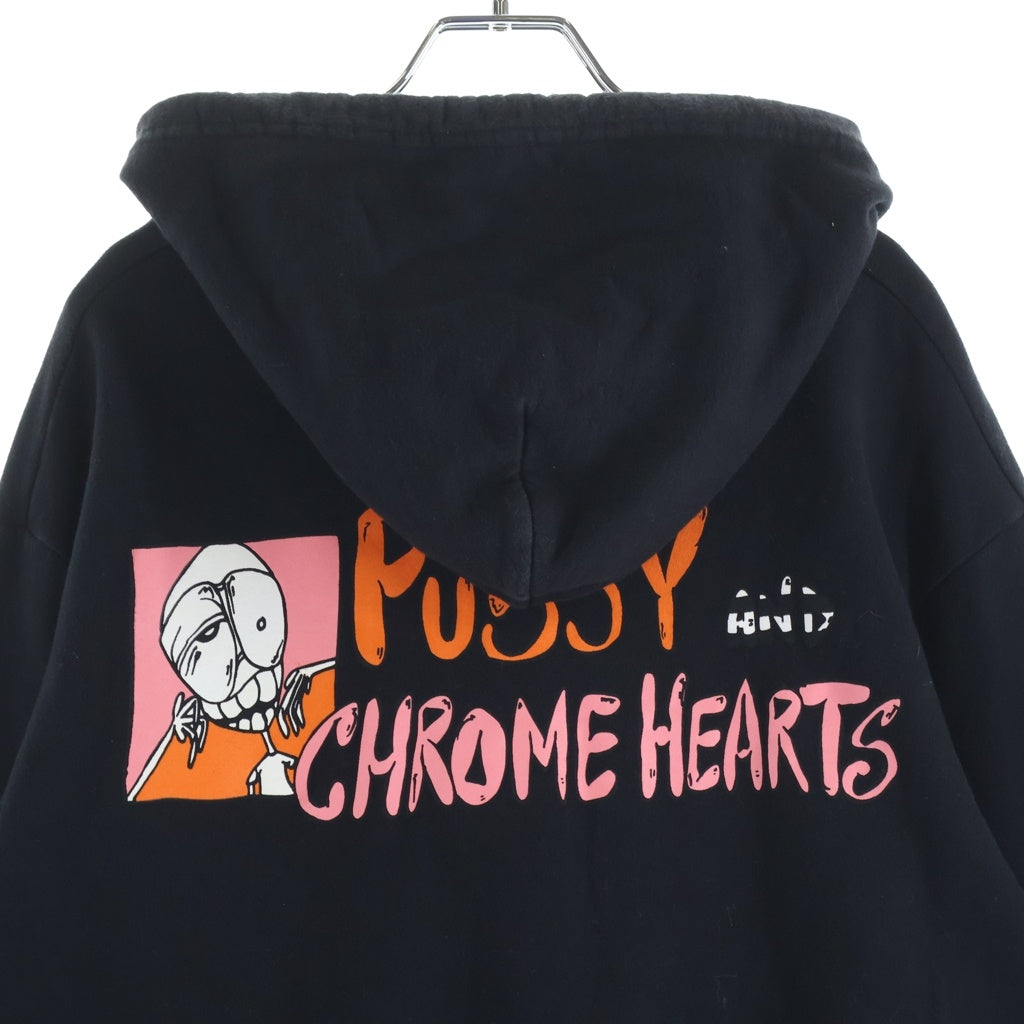 CHROME HEARTS(クロムハーツ) ×MATTYBOY PUSSY SWTSHRT ×マッティボーイ プッシー ホースシューフーディ プルオーバースウェットパーカー ブラック