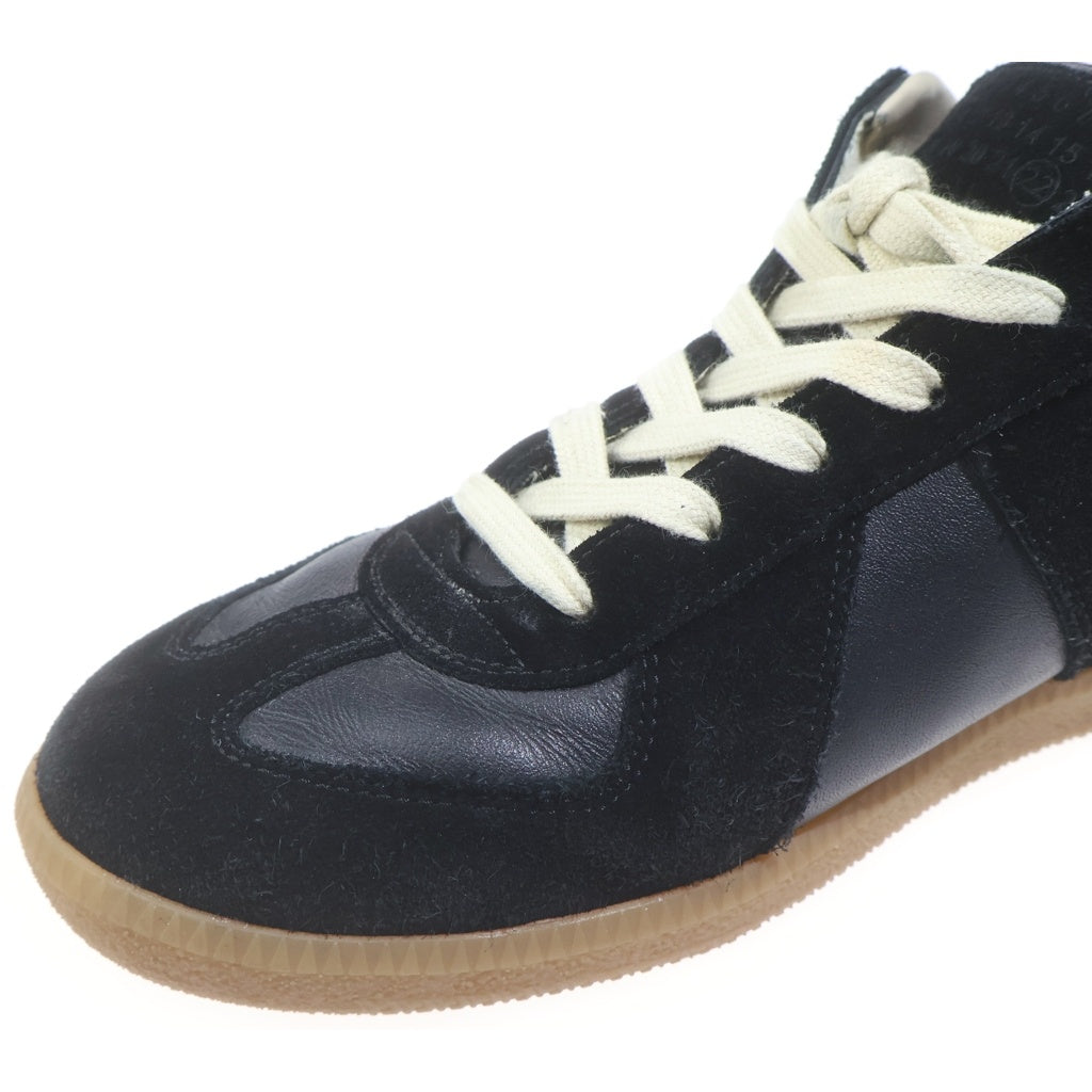 Maison Margiela(メゾンマルジェラ) REPRICA レプリカ ジャーマントレーナー レザーローカットスニーカー ブラック