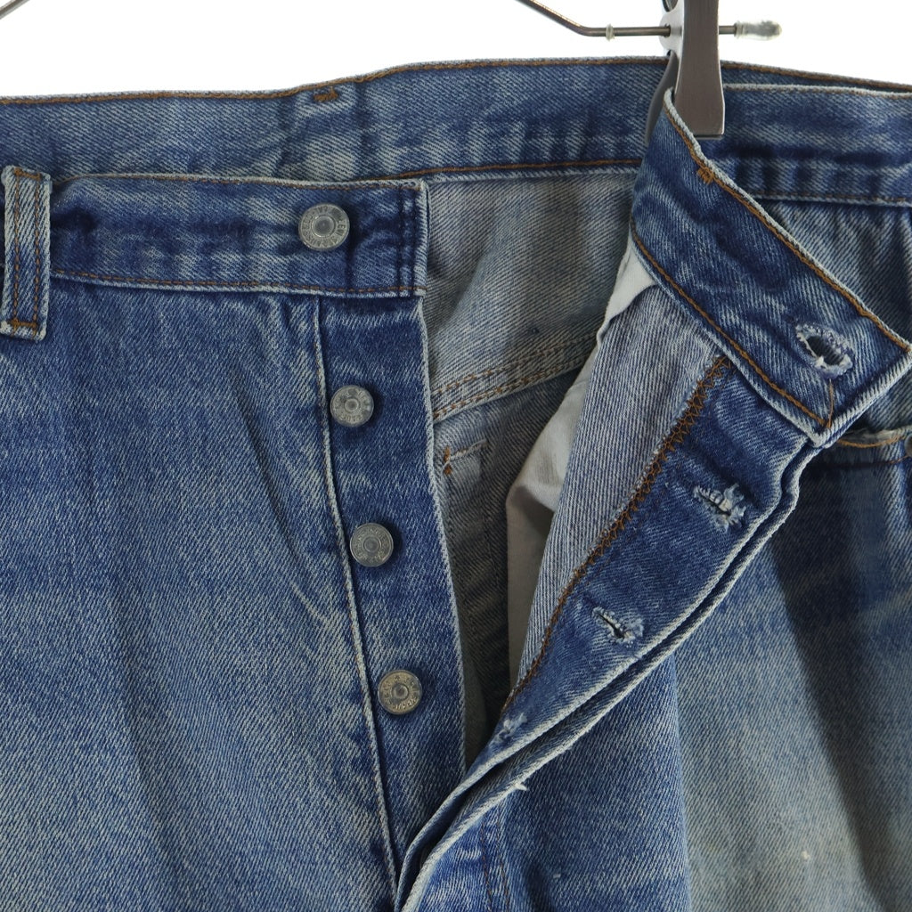 Levi's(リーバイス) 80S 501 ボタン裏522刻印 ボタンフライ ダメージストレート デニムパンツ インディゴ