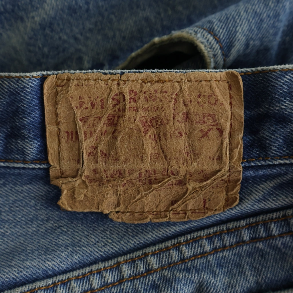 Levi's(リーバイス) 80S 501 ボタン裏522刻印 ボタンフライ ダメージストレート デニムパンツ インディゴ