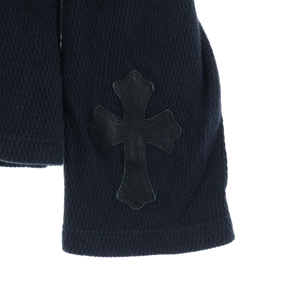 CHROME HEARTS(クロムハーツ) 袖クロスパッチ サーマル 長袖Tシャツ ブラック