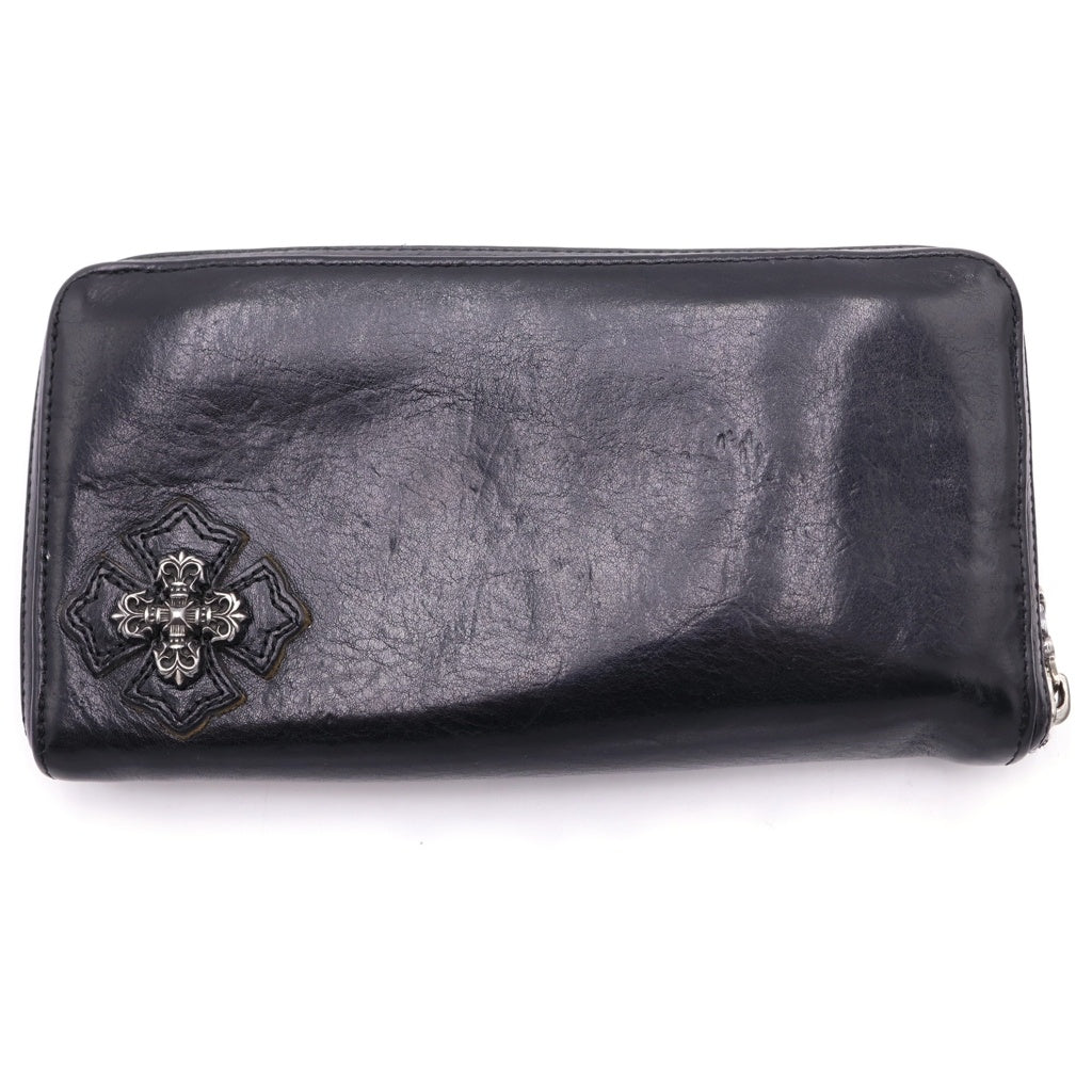CHROME HEARTS(クロムハーツ) REC F ZIP フィリグリープラス ラウンドジップ長財布 ウォレット ブラック