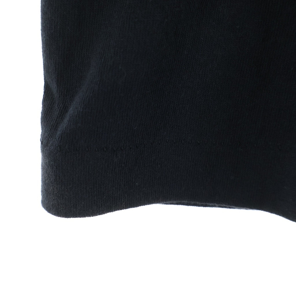STUSSY(ステューシー) 90S OLD STUSSY USA製 紺タグ バックドラゴンプリントクルーネック半袖カットソーTシャツ ブラック