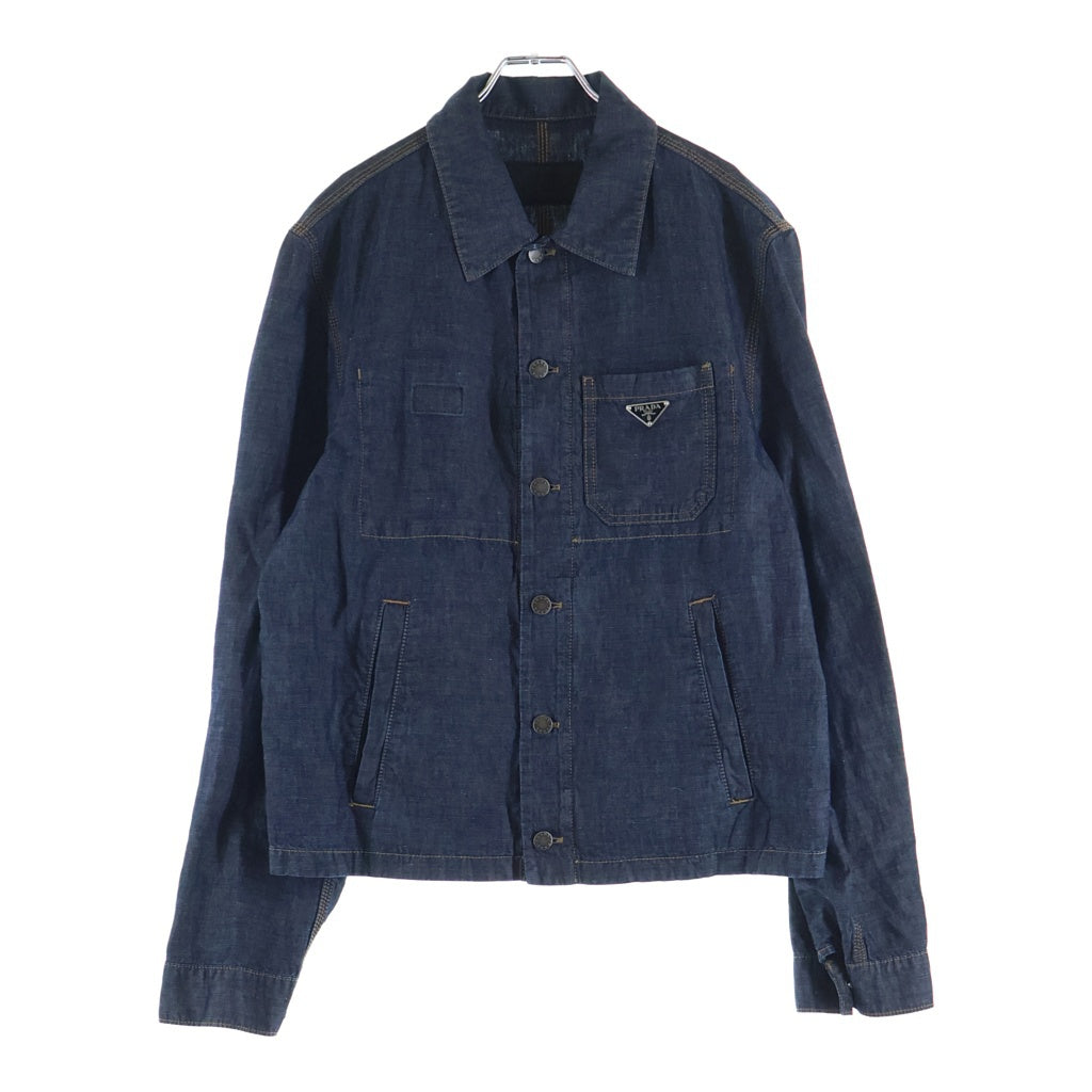 PRADA(プラダ) 24SS シャンブレーブルゾンデニムジャケット インディゴ GEB254