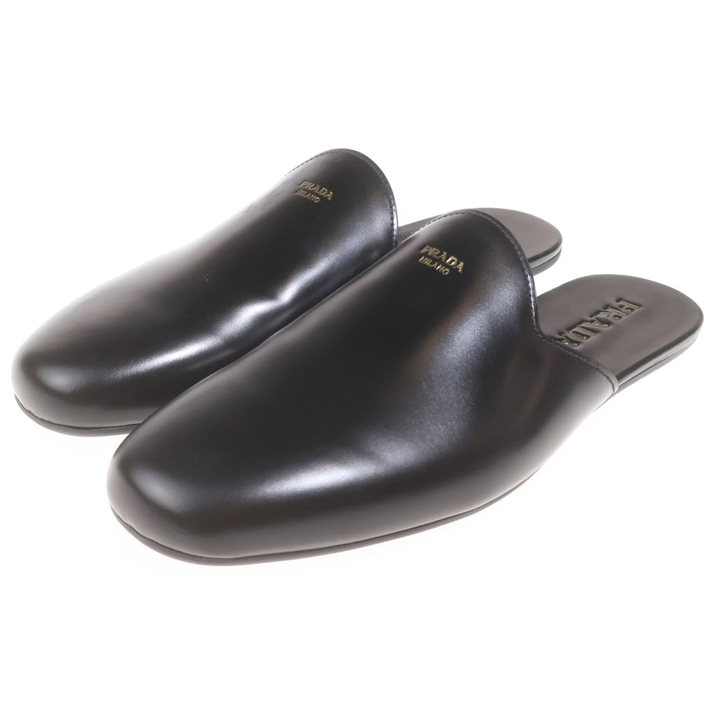 PRADA(プラダ) ブラッシュドレザー ミュール ブラック 2S2986