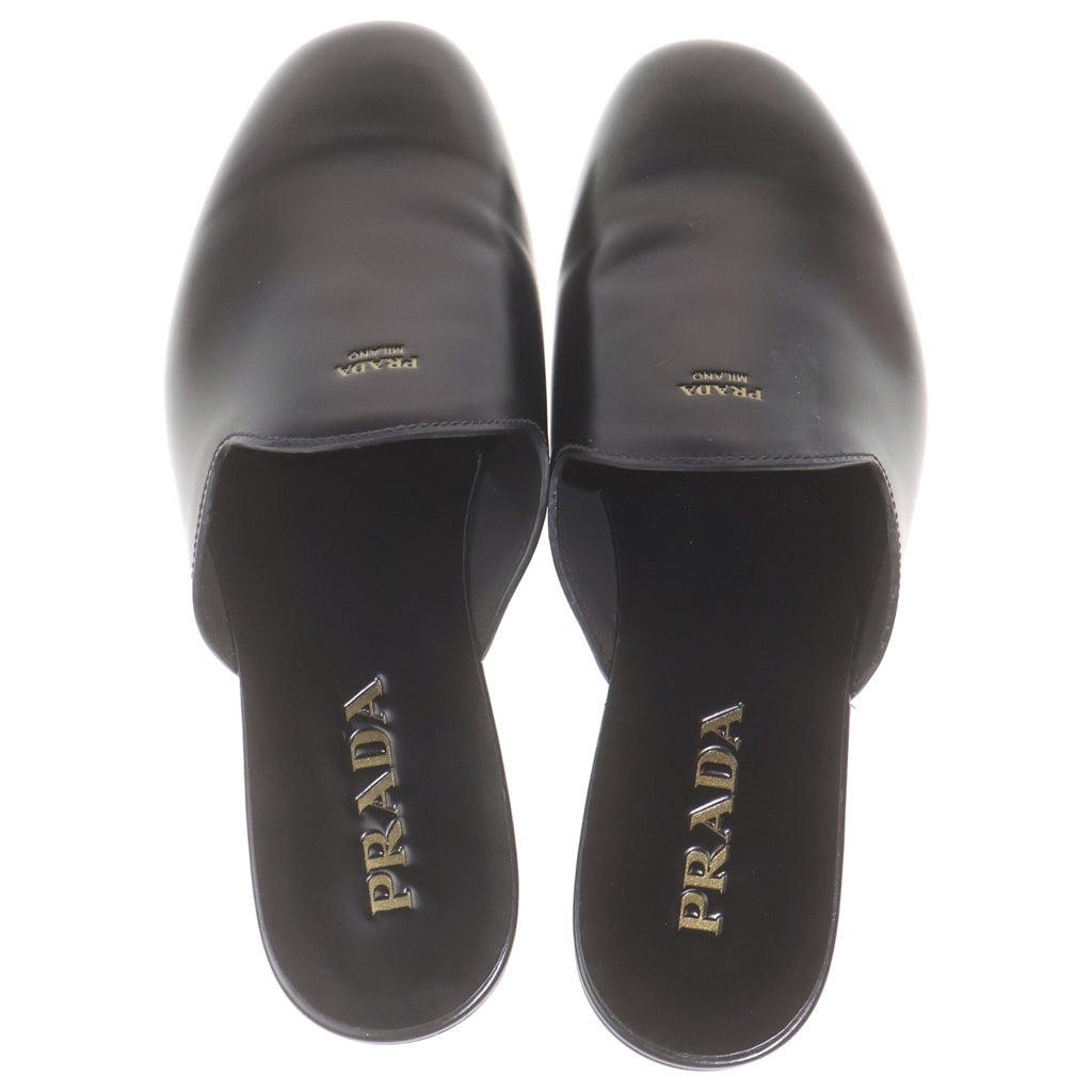 PRADA(プラダ) ブラッシュドレザー ミュール ブラック 2S2986