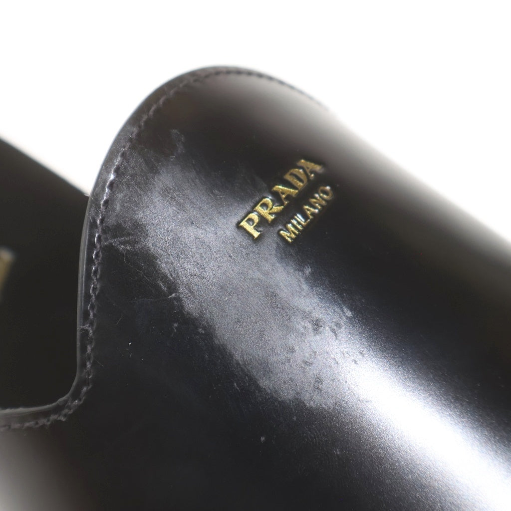 PRADA(プラダ) ブラッシュドレザー ミュール ブラック 2S2986