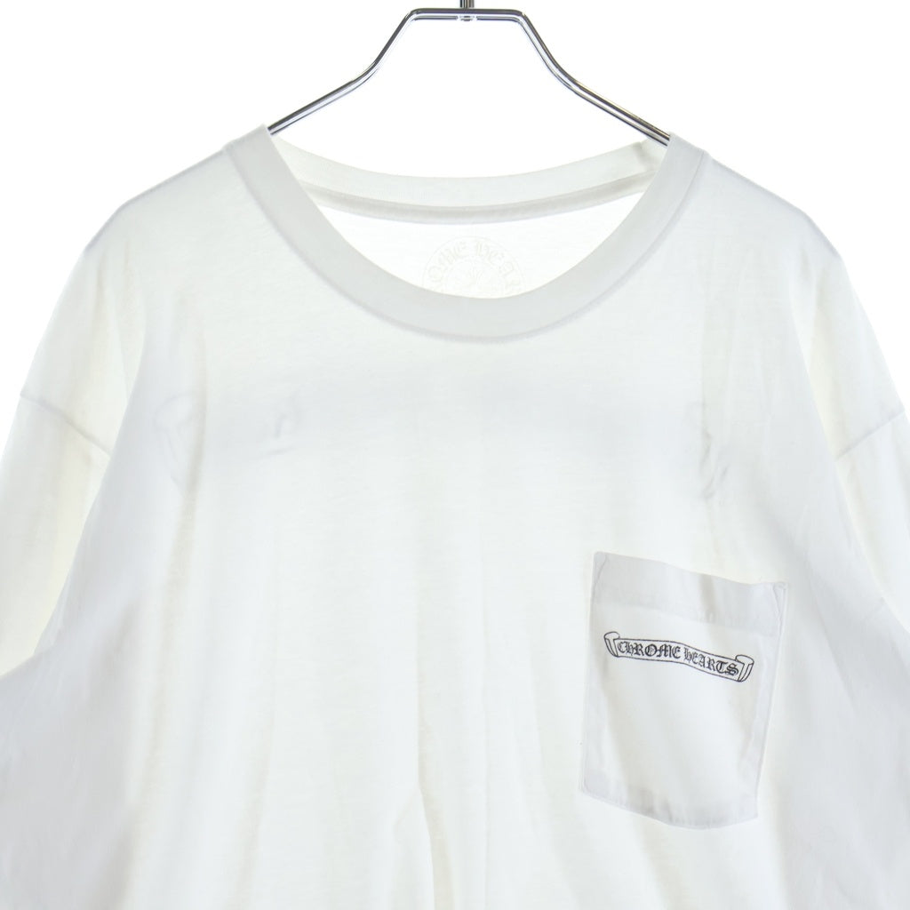CHROME HEARTS(クロムハーツ) SCROLL LOGO L/S TEE スクロールロゴ ロングスリーブ長袖カットソー ホワイト