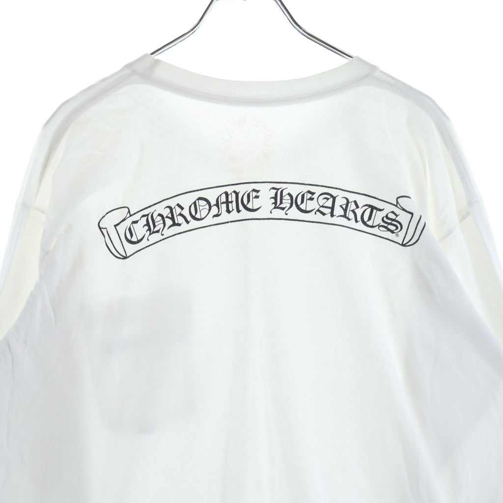 CHROME HEARTS(クロムハーツ) SCROLL LOGO L/S TEE スクロールロゴ ロングスリーブ長袖カットソー ホワイト