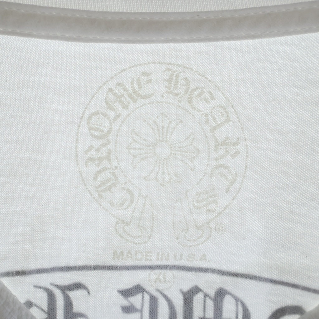 CHROME HEARTS(クロムハーツ) SCROLL LOGO L/S TEE スクロールロゴ ロングスリーブ長袖カットソー ホワイト