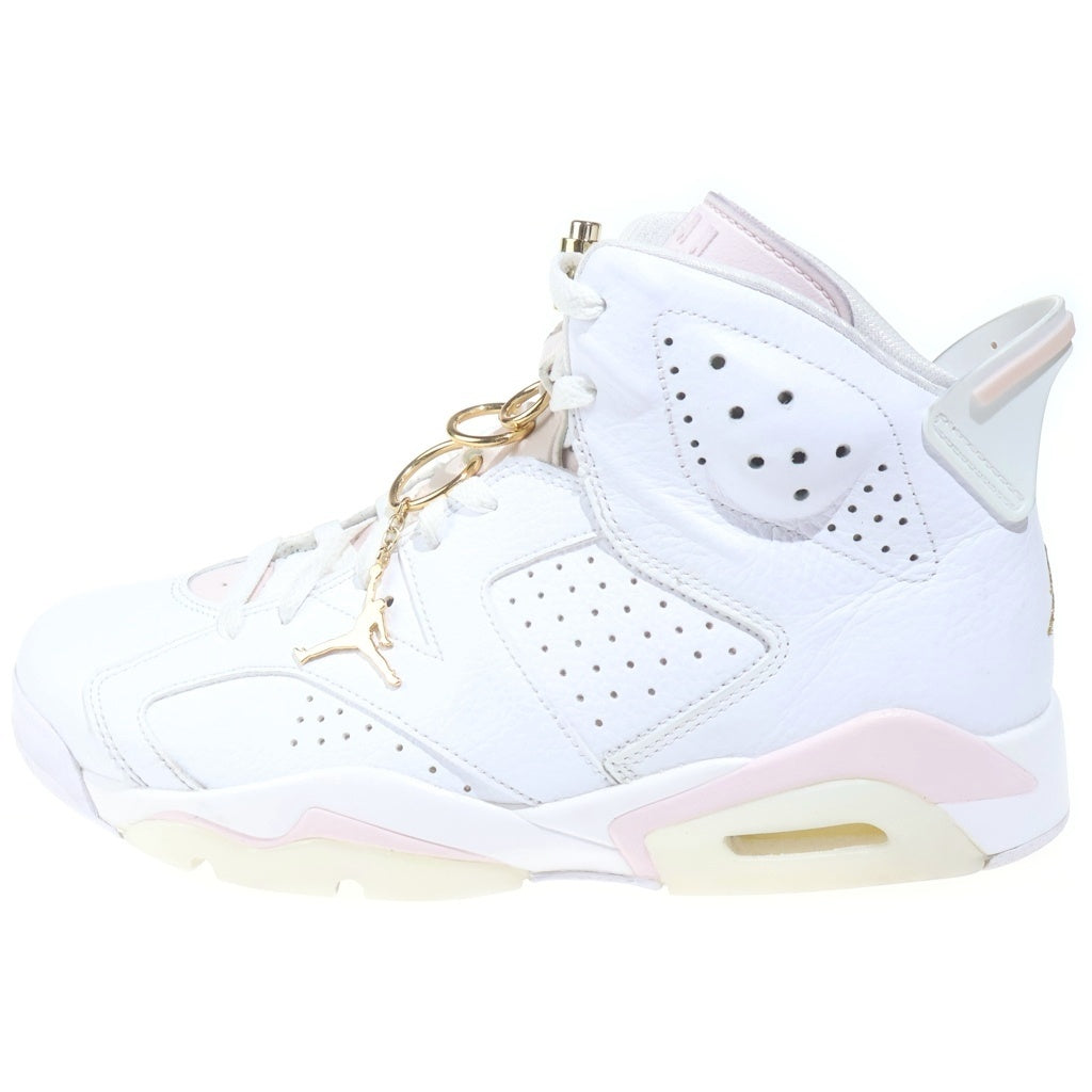 NIKE(ナイキ) WMNS AIR JORDAN6 RETRO ウィメンズ エアージョーダン6 レトロ レザーハイカットスニーカー ホワイト/ピンク DH9696-100 US11/28cm