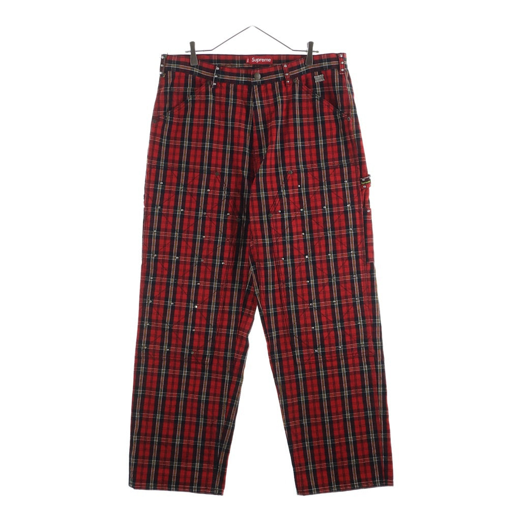 SUPREME(シュプリーム) 25AW ×b.b. Simon Quilted Double Knee Painter Pant クインテッドダブルニー ペインターパンツ レッド/ブラック