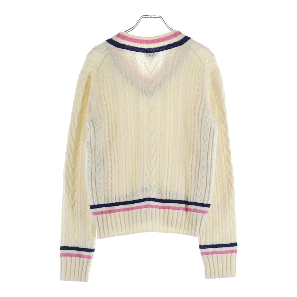CHANEL(シャネル) ココマーク Vネック チルデンセーター ニット ホワイト P74550K10682 レディース