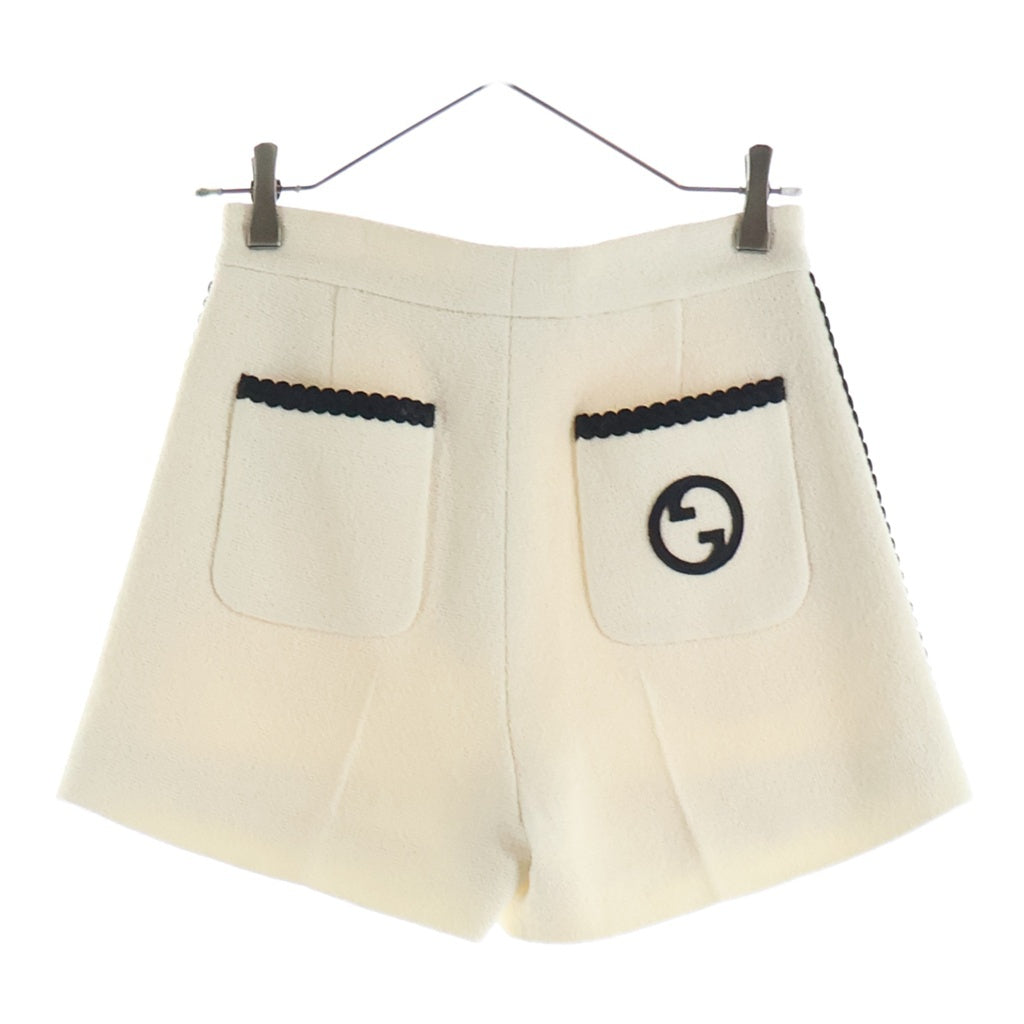 GUCCI(グッチ) インターロッキングG レトロウール ショートパンツ アイボリー 748150 レディース