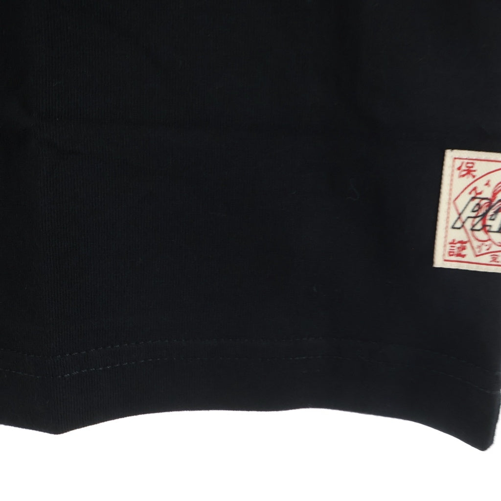 EVISU(エビス) ×PALACE LOGO TEE パレス ロゴプリントクルーネック半袖カットソーTシャツ ブラック P26EVSES001