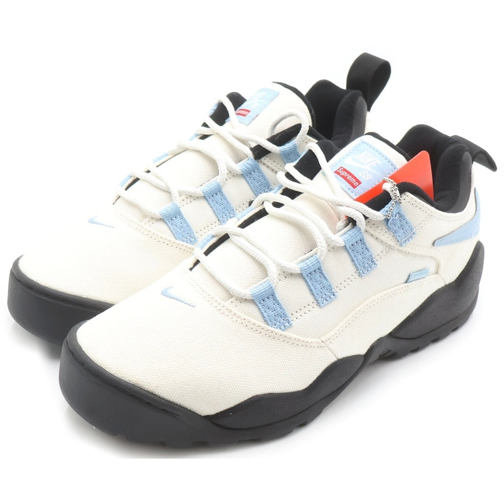 NIKE(ナイキ) ×SUPREME NIKE SB LOW シュプリーム ナイキSB キャンバスローカットスニーカー ホワイト /ブラック US8/26cm FQ3000-100