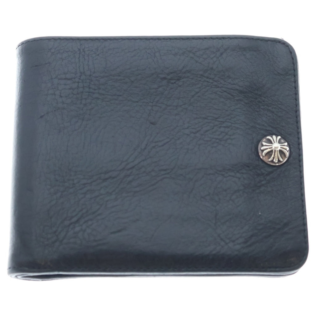 CHROME HEARTS(クロムハーツ) 1SNAP 1スナップ クロス ボールボタン レザーウォレット 財布 ブラック BCA361