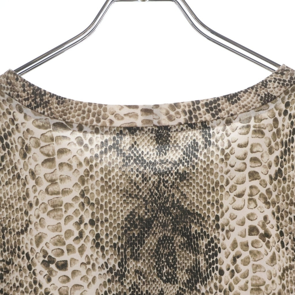 CELINE(セリーヌ) 22SS サーペントパイソンプリントTシャツ カットソー ベージュ 2X681307H