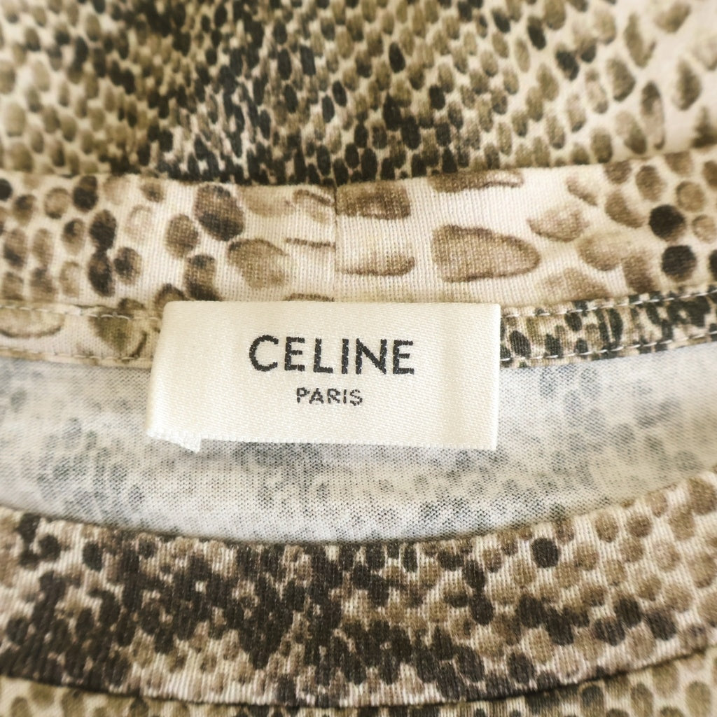 CELINE(セリーヌ) 22SS サーペントパイソンプリントTシャツ カットソー ベージュ 2X681307H