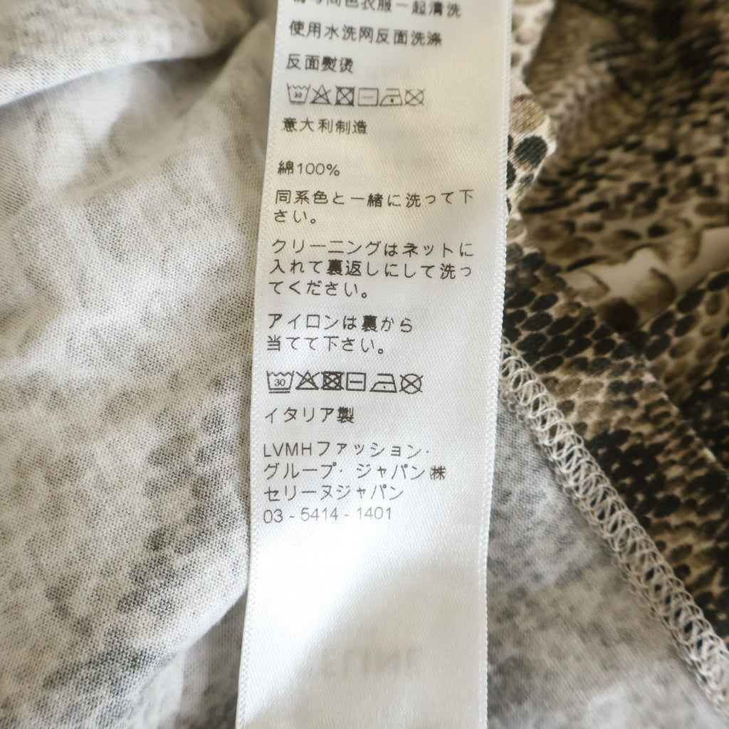 CELINE(セリーヌ) 22SS サーペントパイソンプリントTシャツ カットソー ベージュ 2X681307H