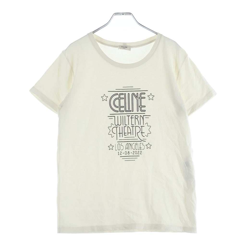 CELINE(セリーヌ) フロントグラフィック半袖Tシャツ カットソー ホワイト 2X99H671Q.01QF レディース