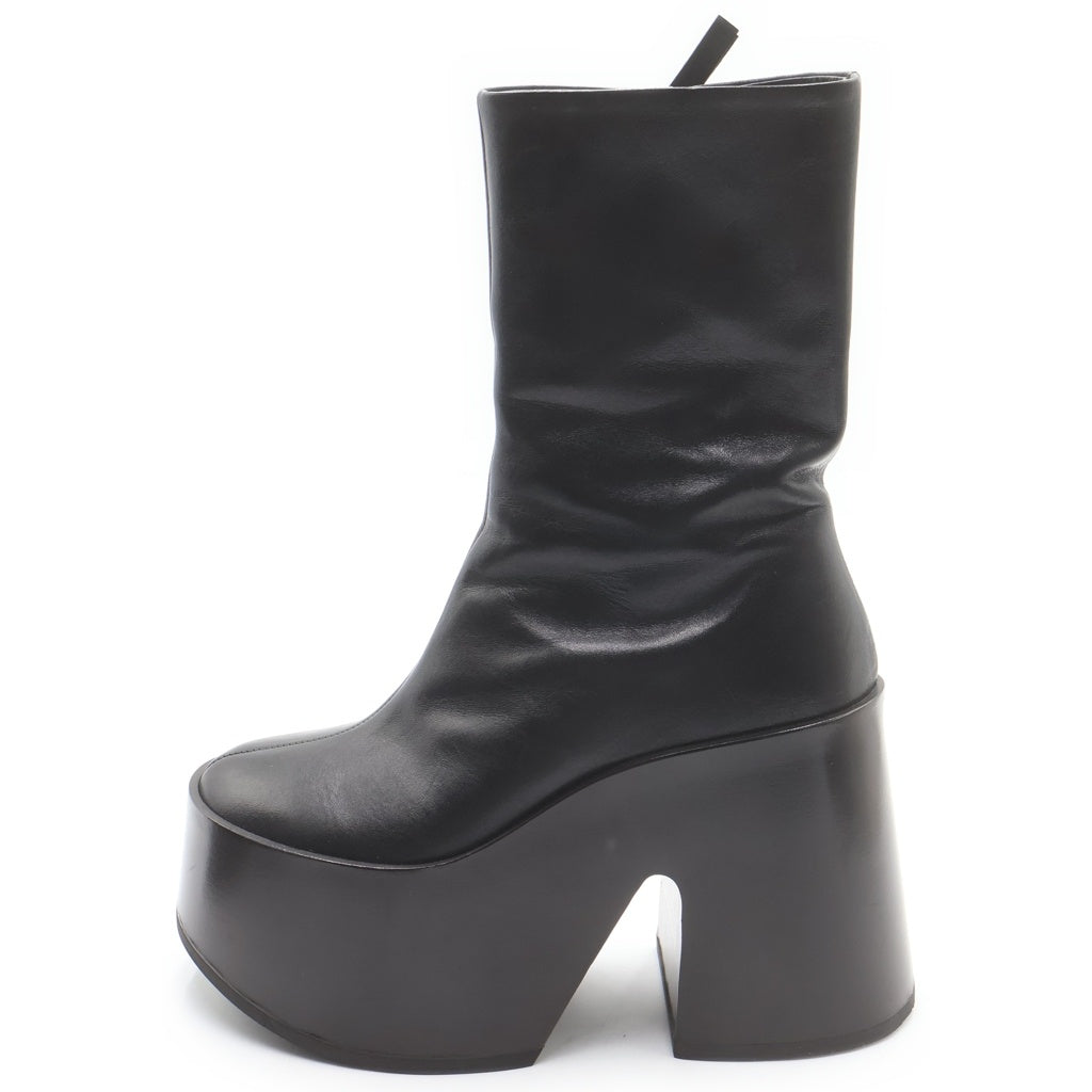JIL SANDER(ジルサンダー) 20AW Chunky Ankle Boots チャンキー アンクルブーツ ヒールブーツ ブラック レディース