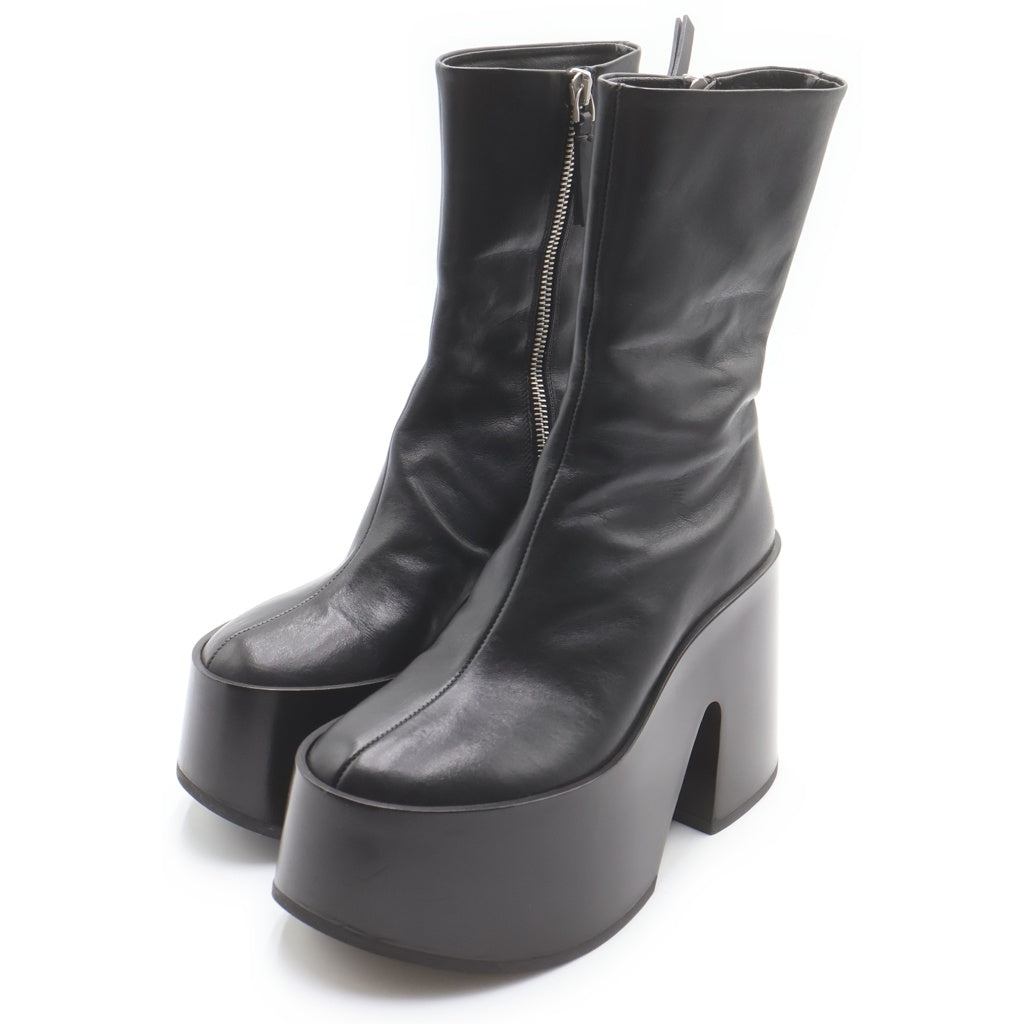 JIL SANDER(ジルサンダー) 20AW Chunky Ankle Boots チャンキー アンクルブーツ ヒールブーツ ブラック レディース