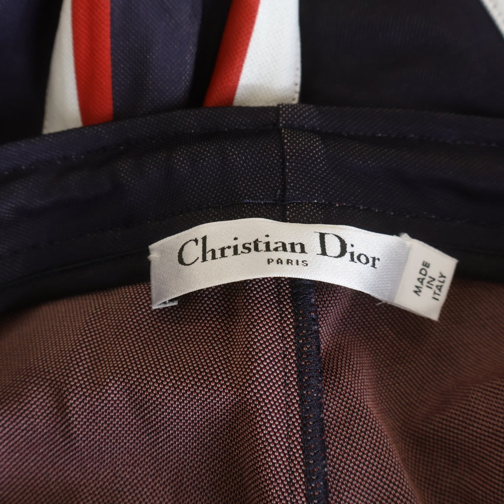 Christian Dior(クリスチャンディオール) サイドジップ ロゴ トラックパンツ ジョガーパンツ パープル レディース