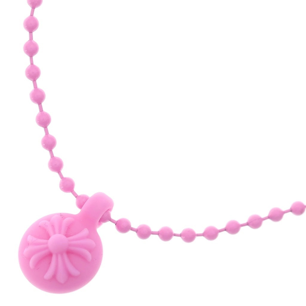 CHROME HEARTS(クロムハーツ) RUBBER CH CRS BALL ラバークロスボール シリコンネックレス ピンク