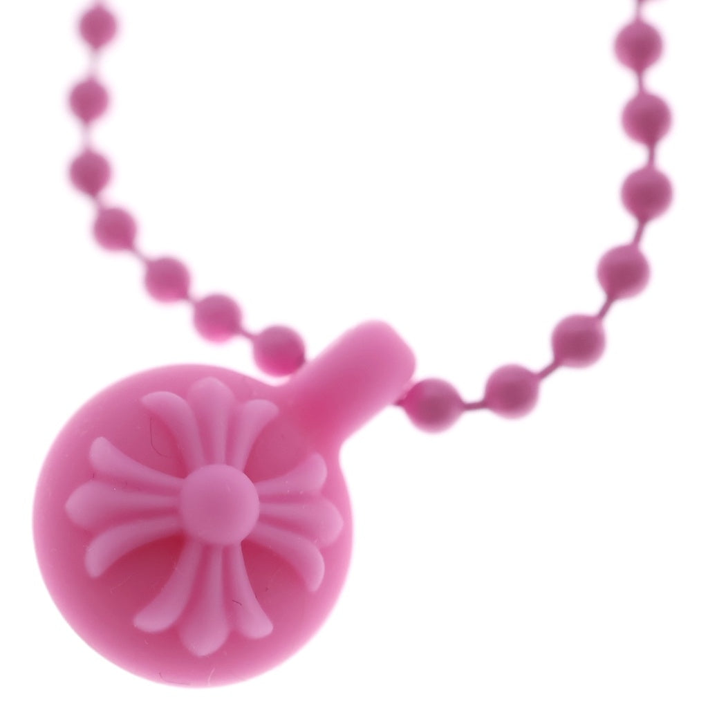 CHROME HEARTS(クロムハーツ) RUBBER CH CRS BALL ラバークロスボール シリコンネックレス ピンク