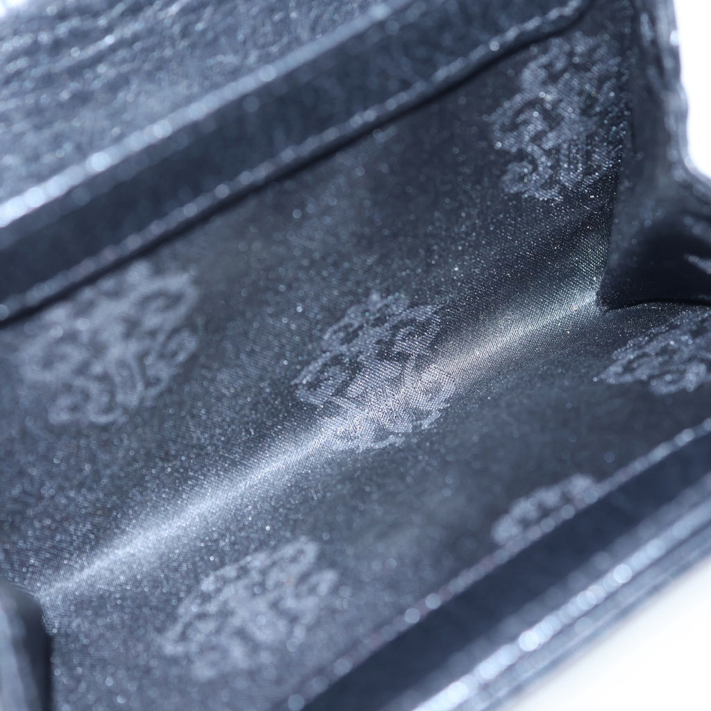 CHROME HEARTS(クロムハーツ) TINY WALLET タイニーレザーウォレット CHプラスボタン 財布 ブラック