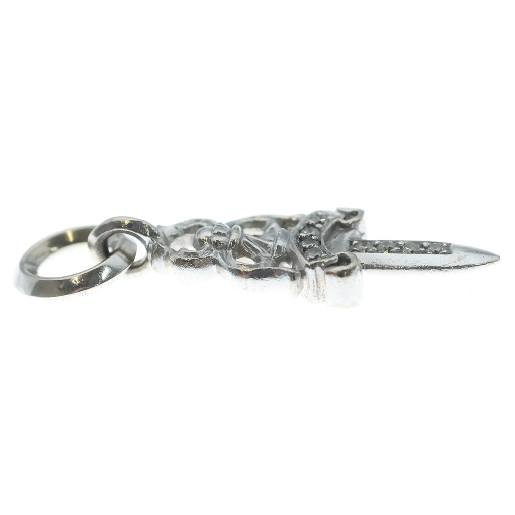 CHROME HEARTS(クロムハーツ) 18KWG #10 DAGGER P/DIA #10 ダガー PAVEダイヤ ペンダントトップ ホワイトゴールド