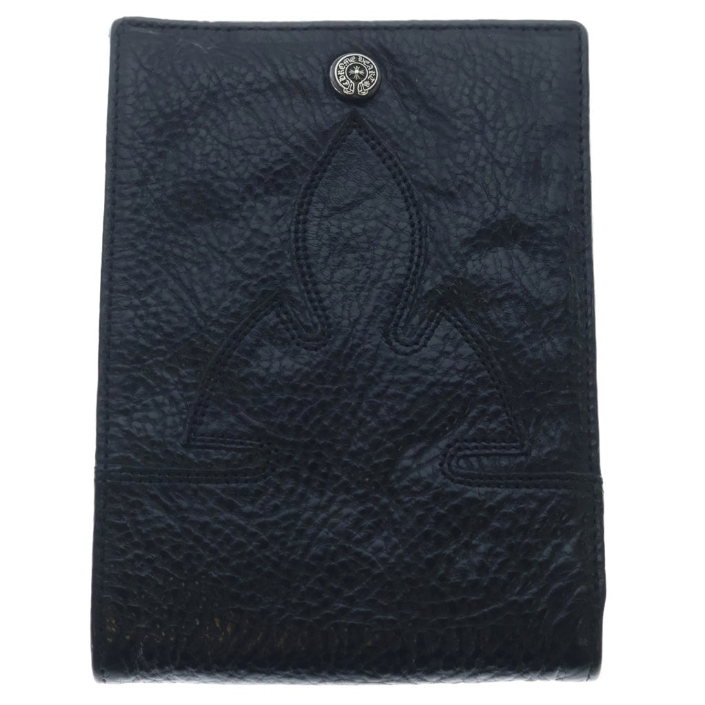 CHROME HEARTS(クロムハーツ) CASHING IN キャッシングインウォレット フレアニー レザーウォレット ブラック/シルバー