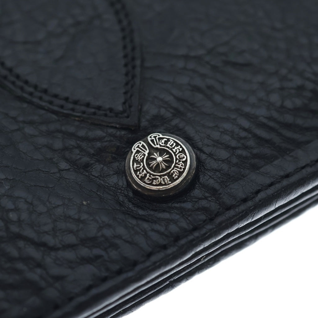CHROME HEARTS(クロムハーツ) CASHING IN キャッシングインウォレット フレアニー レザーウォレット ブラック/シルバー