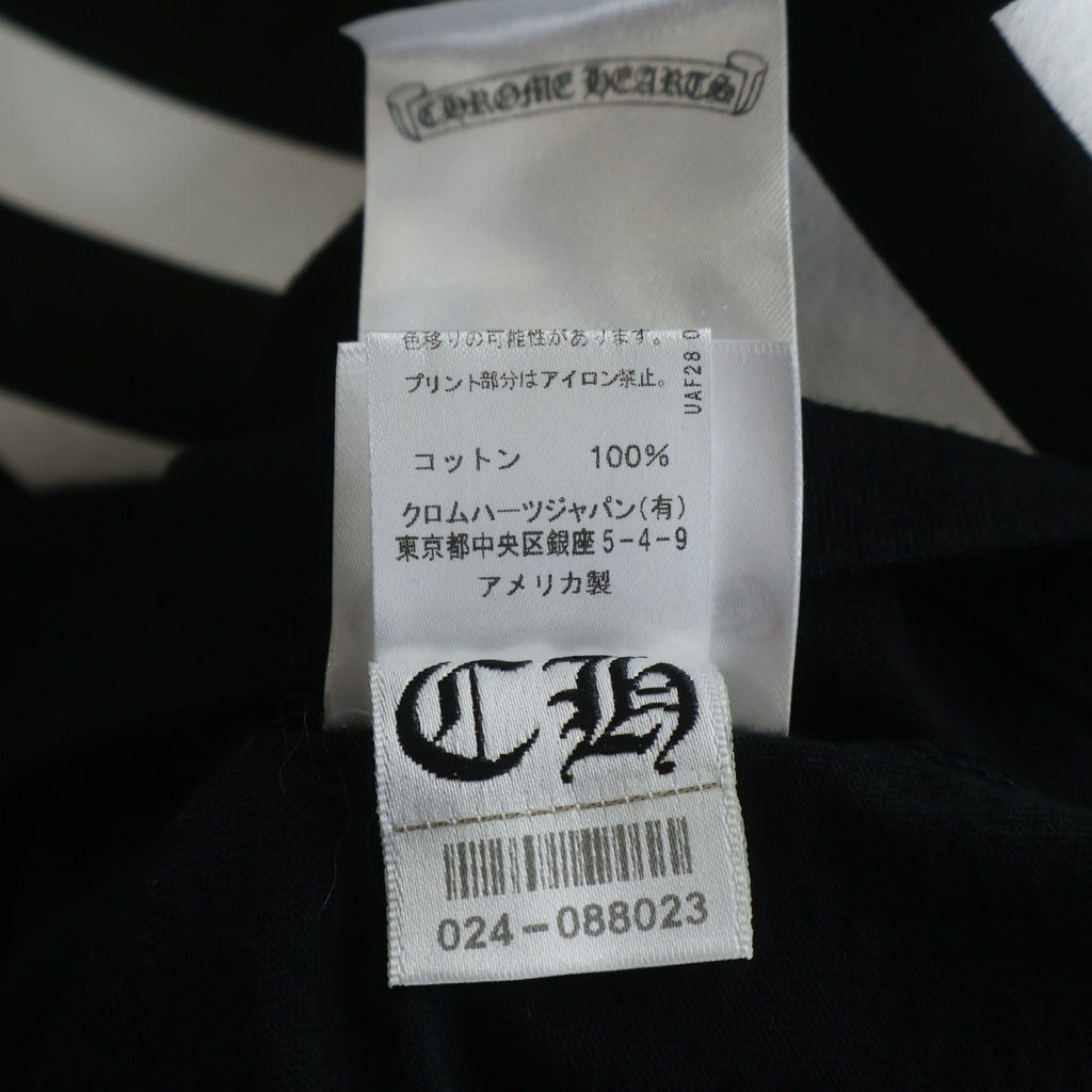 CHROME HEARTS(クロムハーツ) FOTI S/S TEE フォティフロントロゴプリント クルーネック半袖カットソーTシャツ ブラック
