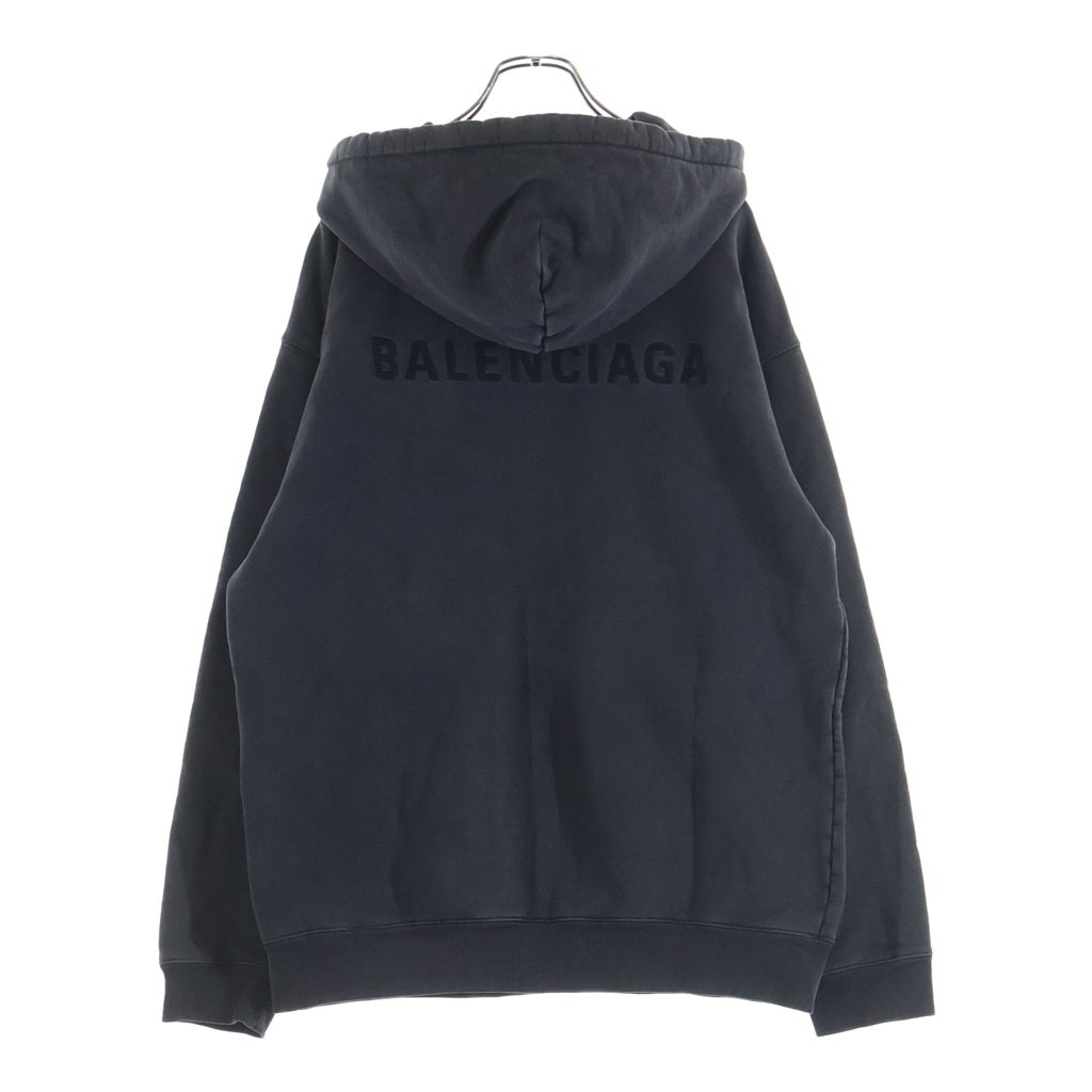 BALENCIAGA(バレンシアガ) LOGO HOODIE バックエンブロイダリー プルオーバースウェットパーカー ブラック 600583 TLVB8