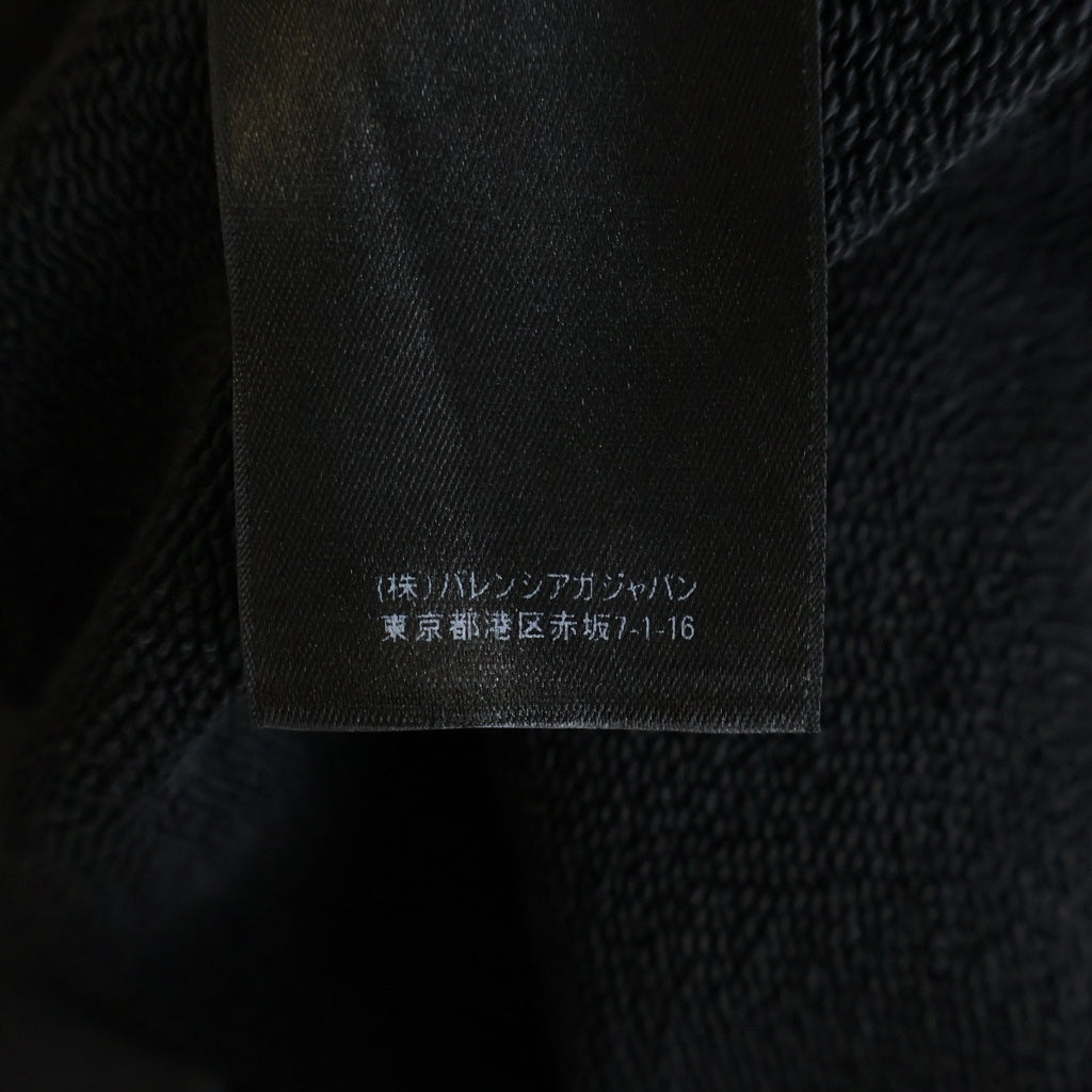 BALENCIAGA(バレンシアガ) LOGO HOODIE バックエンブロイダリー プルオーバースウェットパーカー ブラック 600583 TLVB8