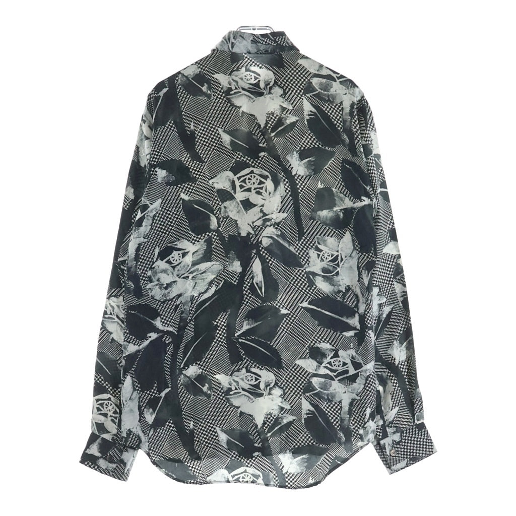 DIOR(ディオール) 20SS フラワー総柄 長袖シルクシャツ ブラック 013C501E4796