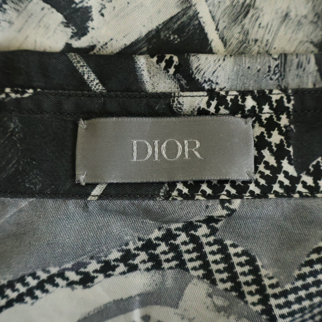 DIOR(ディオール) 20SS フラワー総柄 長袖シルクシャツ ブラック 013C501E4796